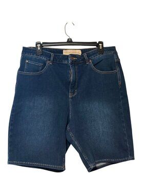 Soft Surrounding Womens Size 16 Dark Denim Jean Shorts Blue